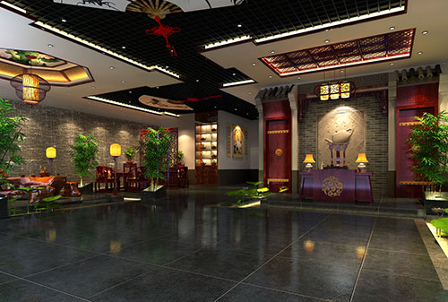 河南古典中式茶樓設(shè)計|有茗為伴，凡塵皆遠(yuǎn)