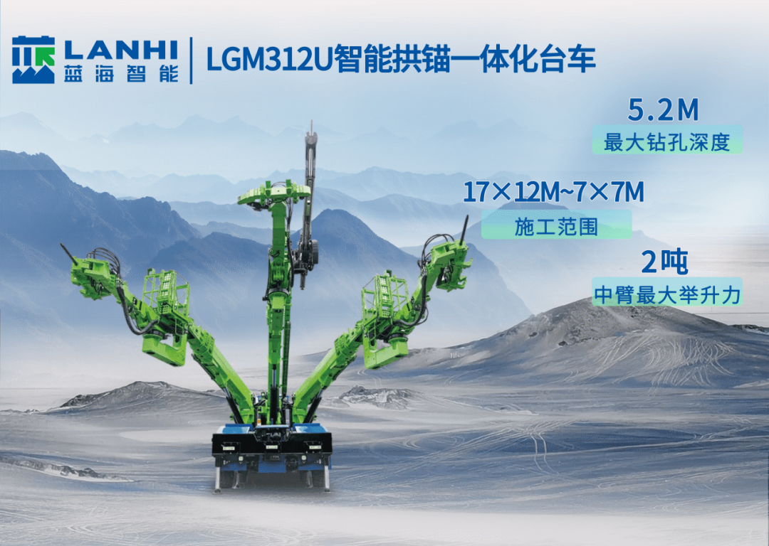藍海智能拱錨臺車，為隧道立拱架、打錨桿施工環節提速增效！(圖1)